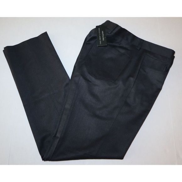 Men's Store Bloomingdale's Sz 38R Gray Wool Stretch Flannel 5-Pocket Pants $178 - Picture 8 of 8